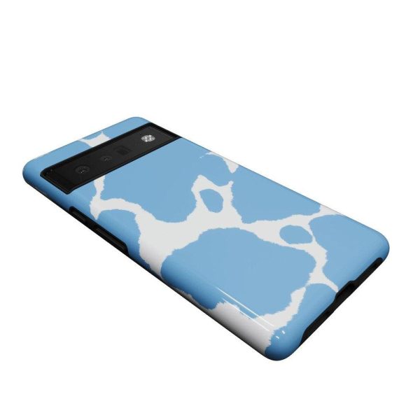 Current MOOd | Light Blue Cow Print Google Pixel Case Online - Image 5