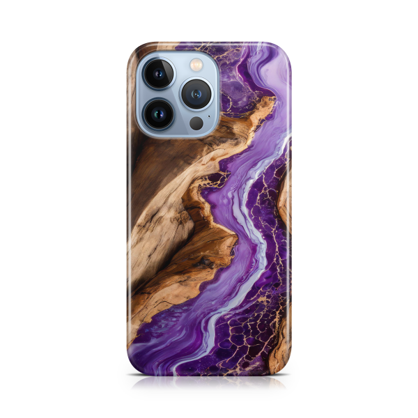Purple Resin & Wood - iPhone Discount