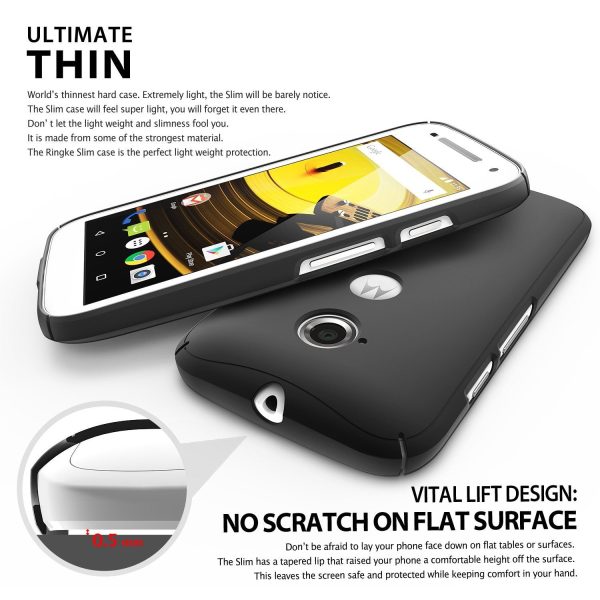 Moto E 2015 (2nd Gen.) Case | Slim - Black Online - Image 5