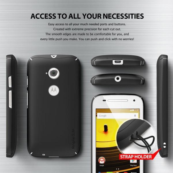 Moto E 2015 (2nd Gen.) Case | Slim - Black Online - Image 3